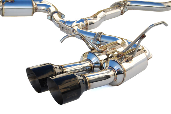Invidia Gemini R400 Single Layer Quad Black Tip Catback Exhaust 2015+ WRX/STI