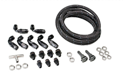 IAG Performance Braided Fuel Line & Fitting Kit For IAG Top Feed Fuel Rails & -6 Aeromotive FPR